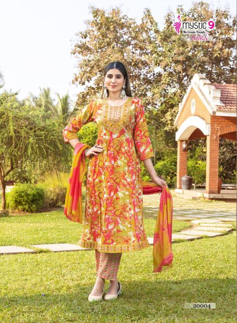 Mystic9 sara vol 20 wholesale gown style kurti